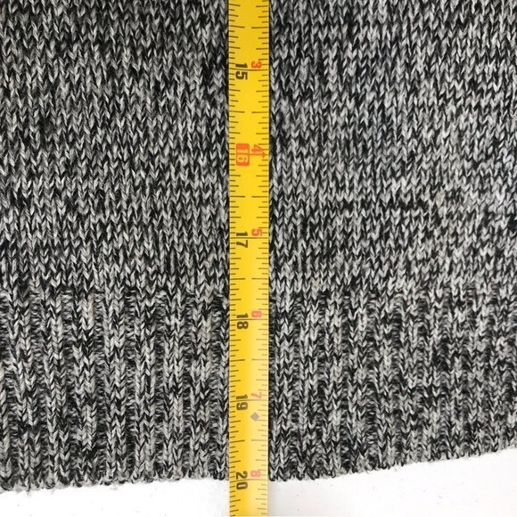 Rocawear Funnel Neck Tie Gray Black Marled Sweater Kangaroo Pocket Womens 2X - Picture 8 of 12